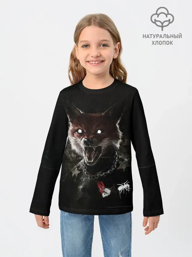 Детский лонгслив с принтом «Prodigy — Prodigy Fox»