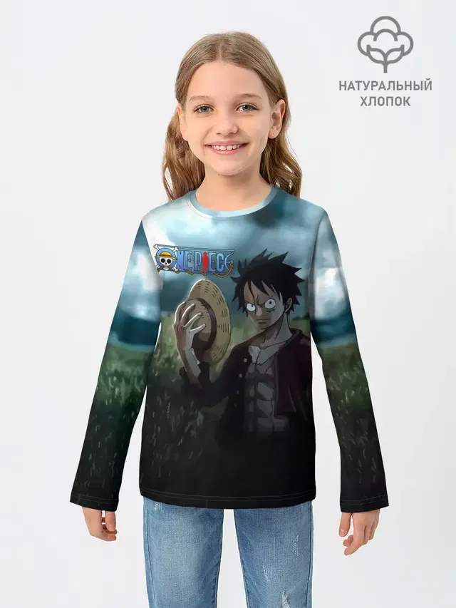 Луффи в поле. One Piece
