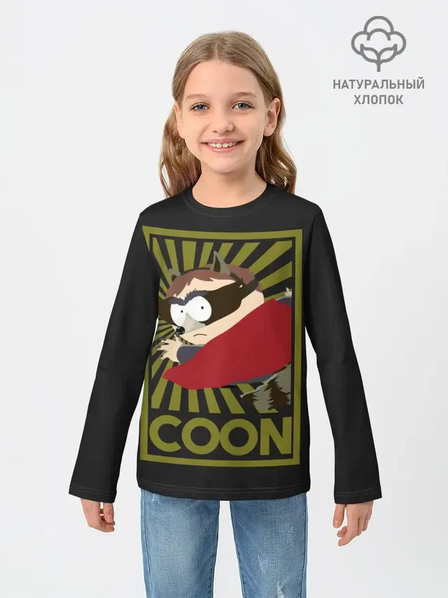 Детский лонгслив с принтом «Южный парк — COON»