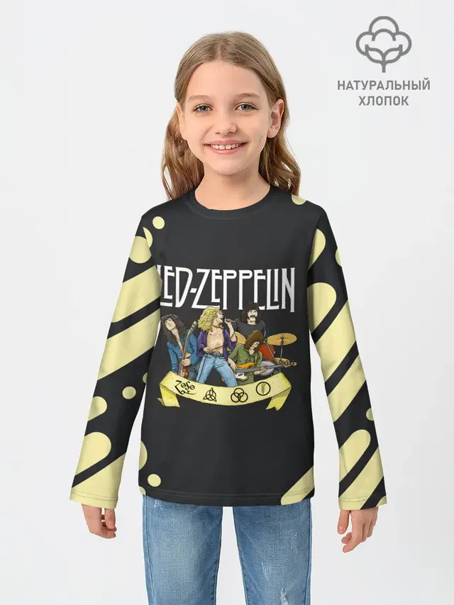Детский лонгслив с принтом «Led Zeppelin»