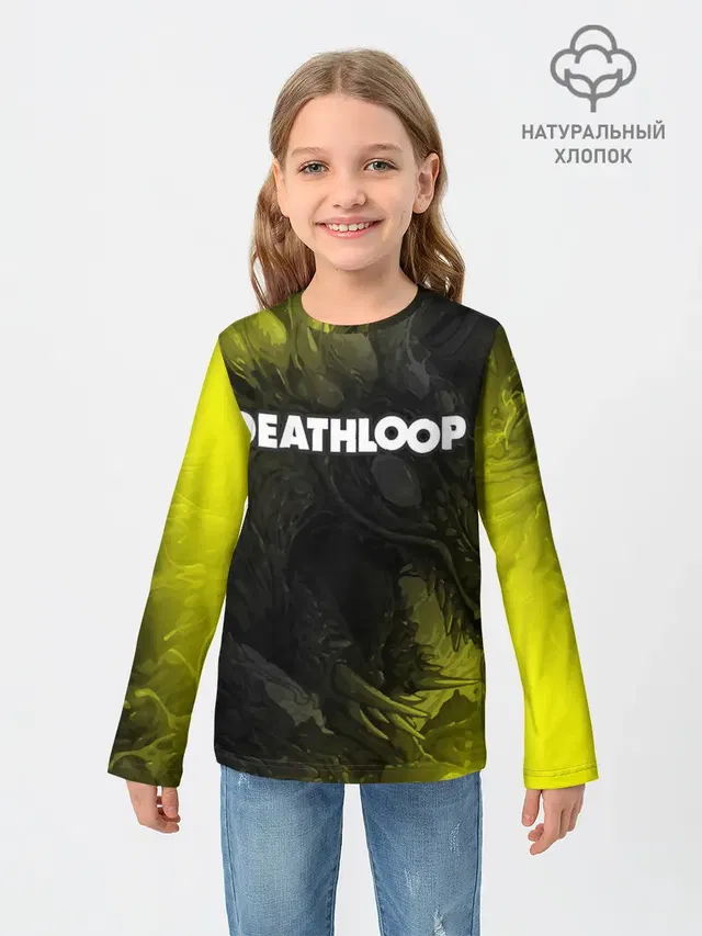 Детский лонгслив с принтом «Deathloop - Hyperbeast»