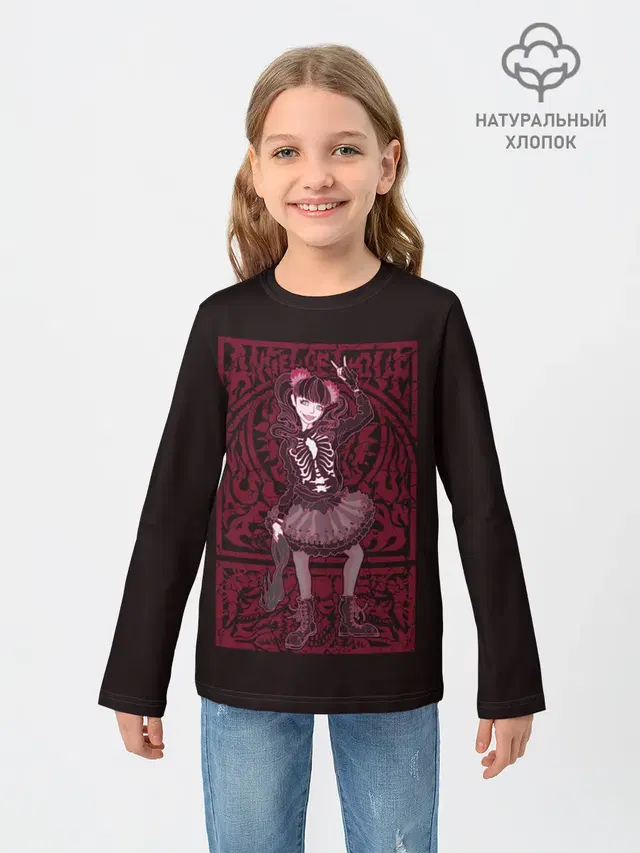 Детский лонгслив с принтом «Babymetal — Baby metal fan»