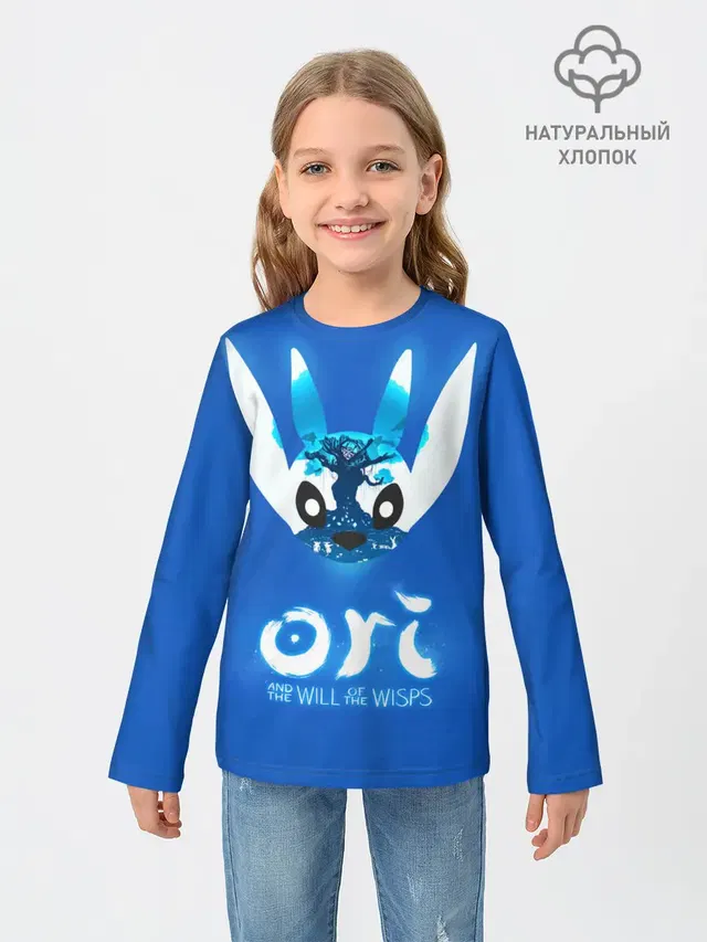 Детский лонгслив с принтом «Ori and the will of the wisps»