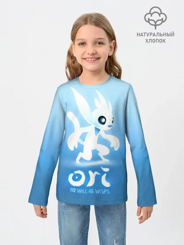 Детский лонгслив с принтом «Ori and the will of the wisps»