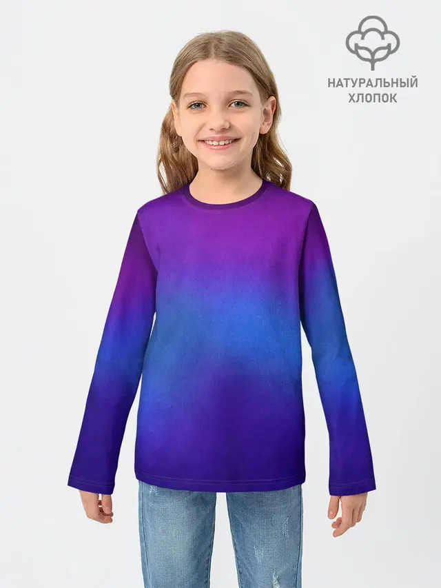 Детский лонгслив с принтом «Текстуры — Leather gradient»
