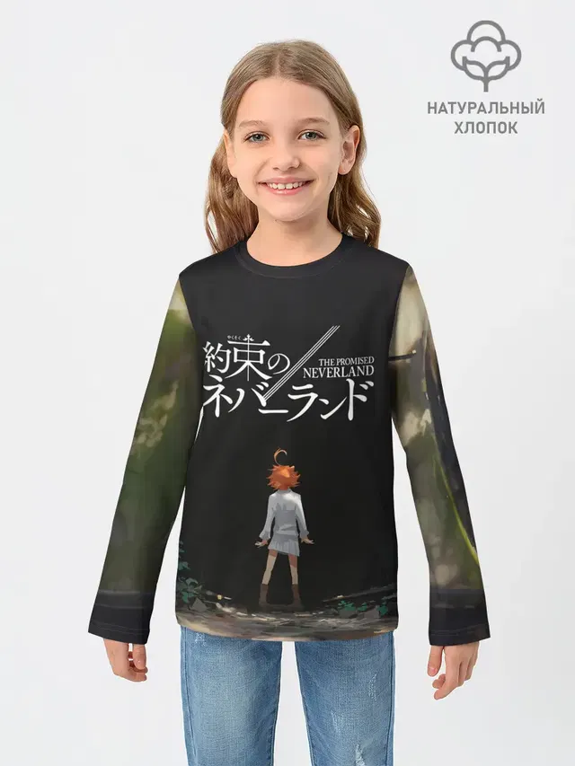 Детский лонгслив с принтом «Emma The Promised Neverland»
