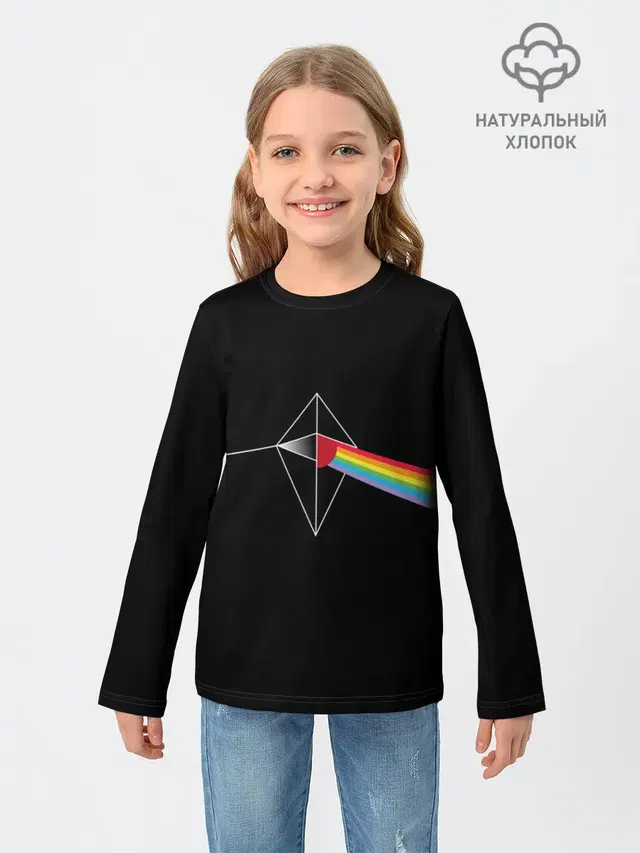 Детский лонгслив с принтом «NMS — No mens sky x Pink Floyd»