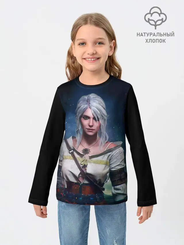 Детский лонгслив с принтом «Cirilla — Ciri»