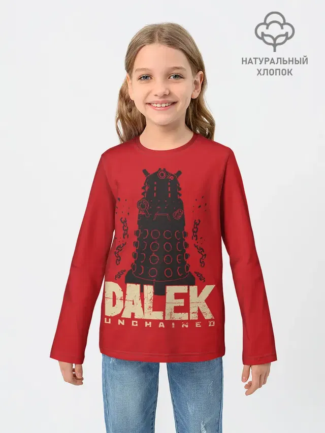 Детский лонгслив с принтом «Dalek»