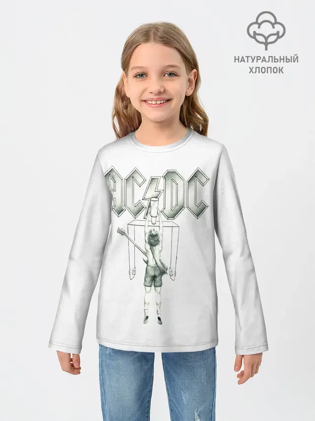 Детский лонгслив с принтом «AC/DC — Flick of the Switch AC/DC»