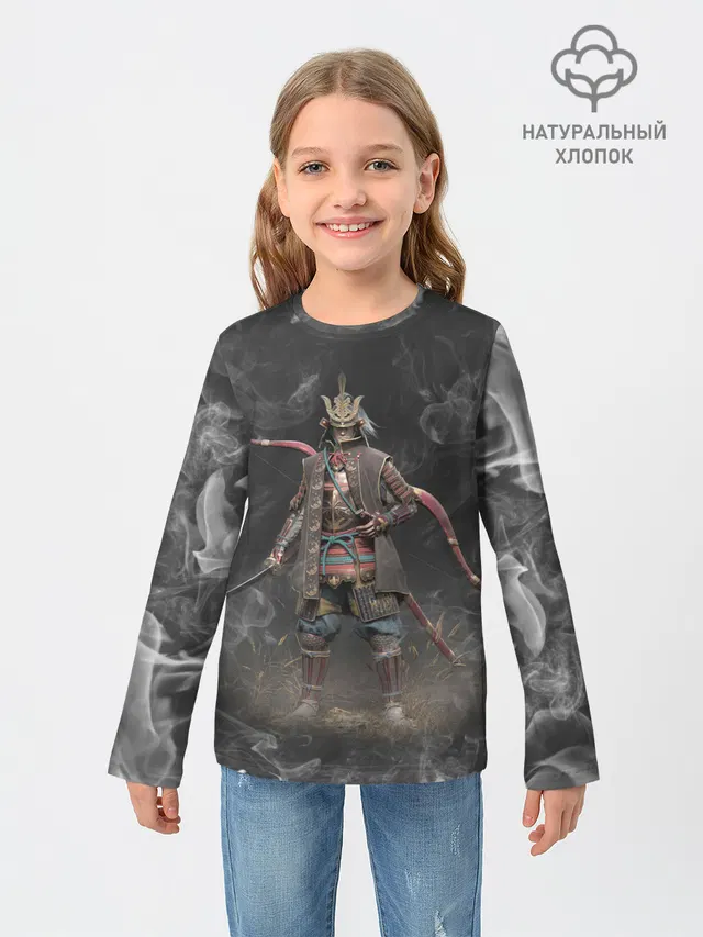Детский лонгслив с принтом «Samurai — Warrior — Sekiro shadows die twice»