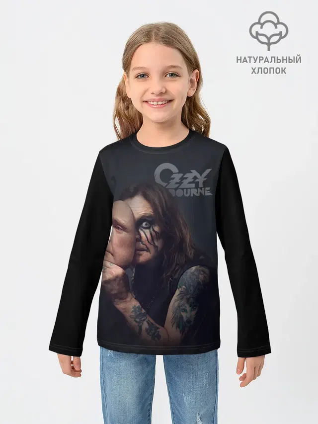 Детский лонгслив с принтом «Ozzy Osbourne»