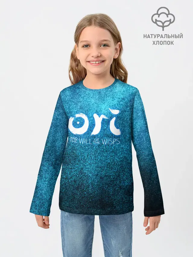 Детский лонгслив с принтом «Ori Logo Ори Лого»