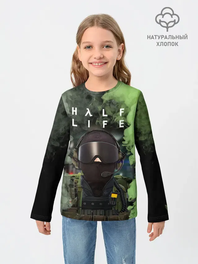 Детский лонгслив с принтом «Opposing Force Half-Life — Opposing Force»
