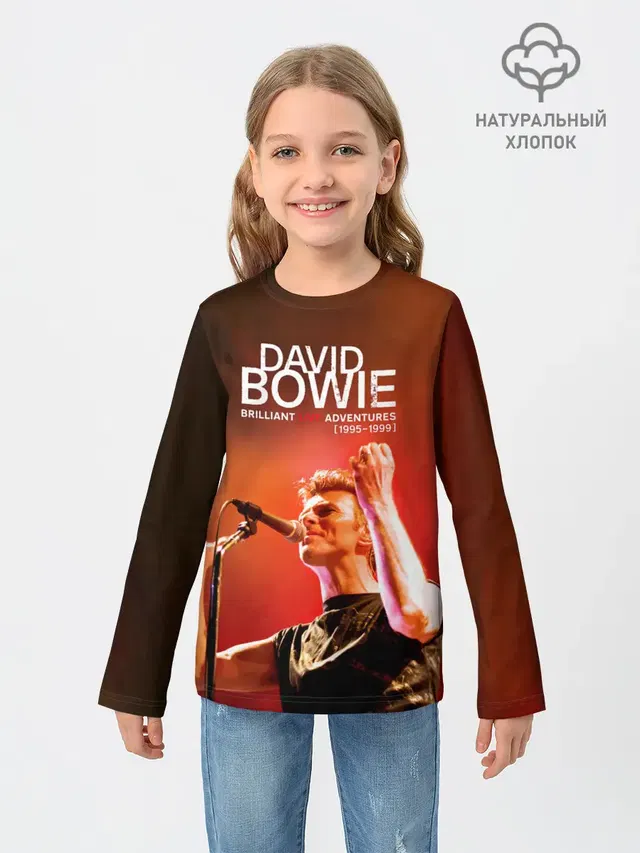 Детский лонгслив с принтом «Concert — Brilliant Live Adventures - David Bowie»