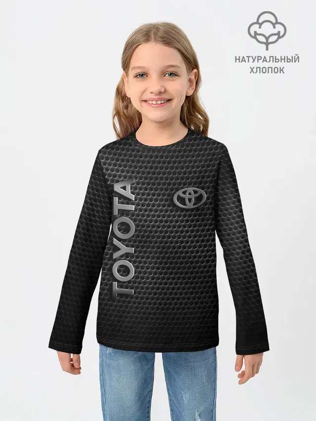Детский лонгслив с принтом «Toyota — TOYOTA STEEL HONEYCOMBS»