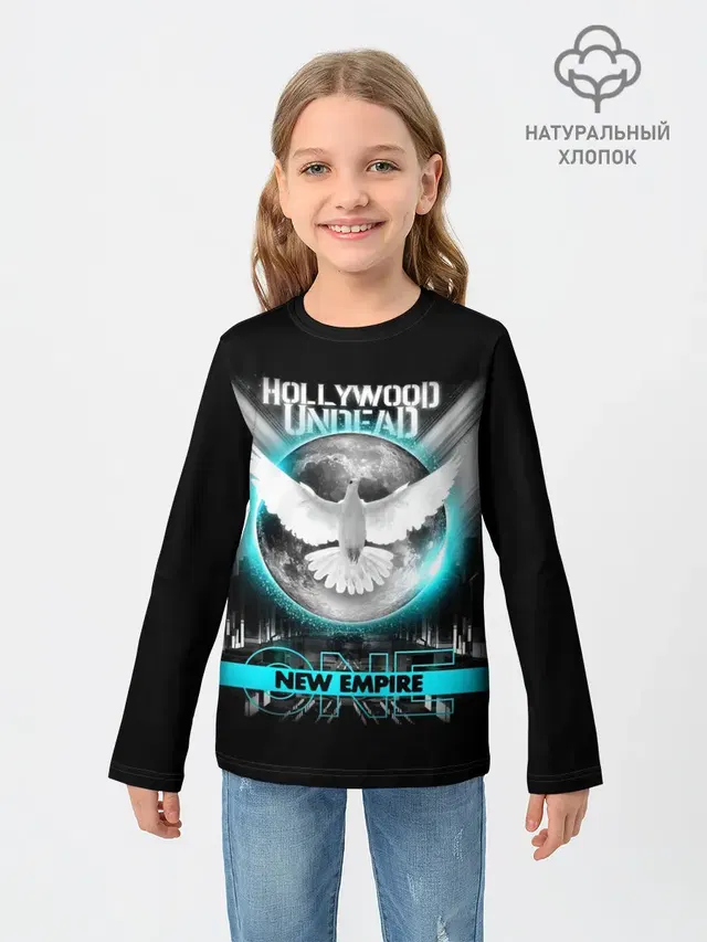 Детский лонгслив с принтом «New Empire — New Empire, Vol. 1 - Hollywood Undead»