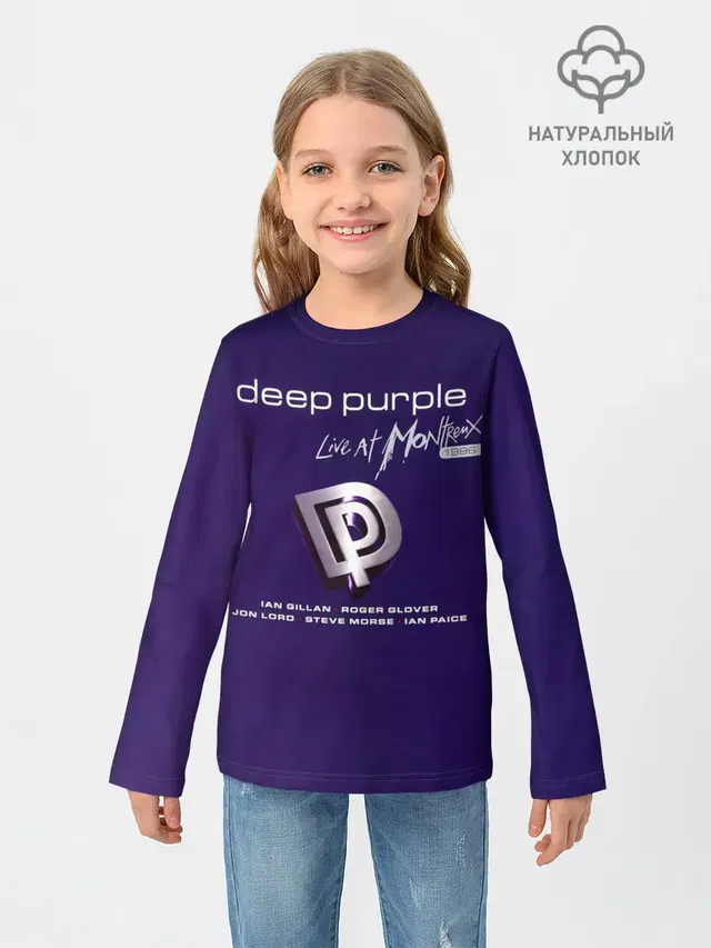 Детский лонгслив с принтом «Deep Purple — Deep Purple - Live at Montreux 1996»