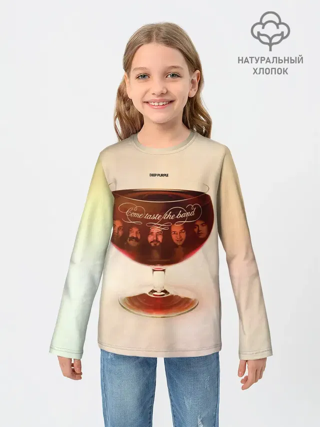 Детский лонгслив с принтом «Come Taste the Band — Come Taste the Band - Deep Purple»