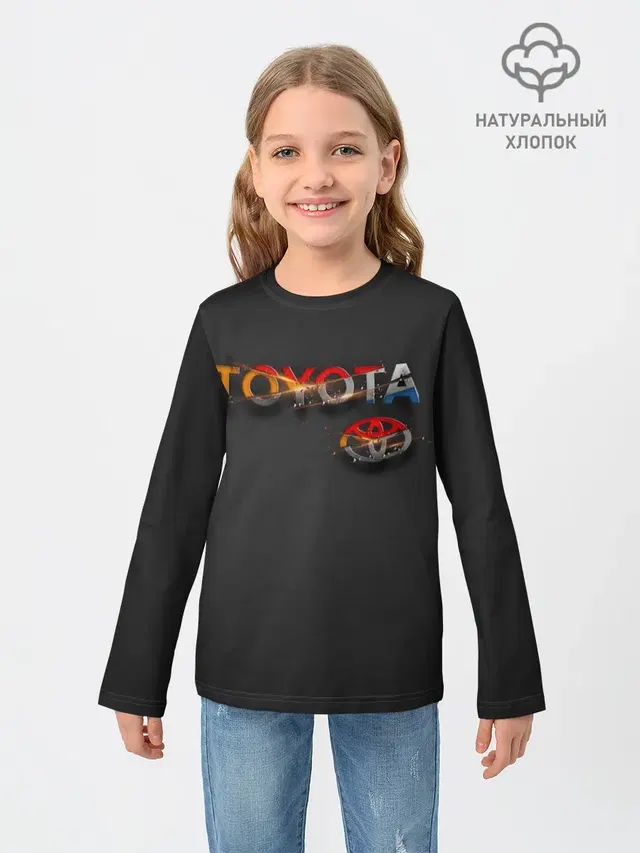Детский лонгслив с принтом «Тойота — TOYOTA SHARDS»