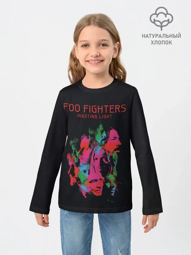 Детский лонгслив с принтом «Foo Fighters — Wasting Light - Foo Fighters»