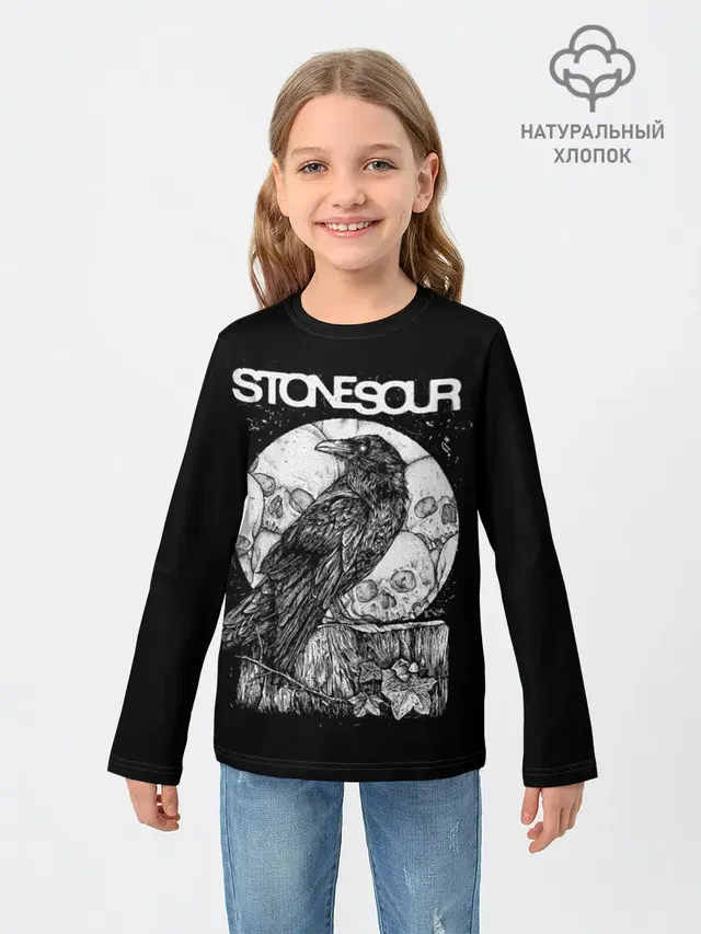 Детский лонгслив с принтом «StoneSour»
