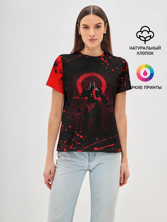 Женская базовая футболка с принтом «Omega symbol»