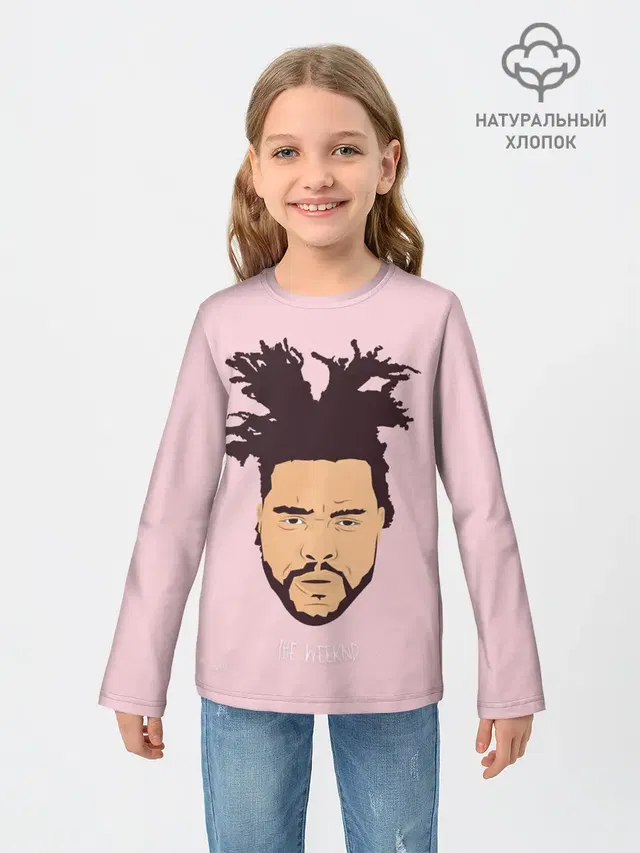 Детский лонгслив с принтом «The Weeknd — Мульт Эйбел»