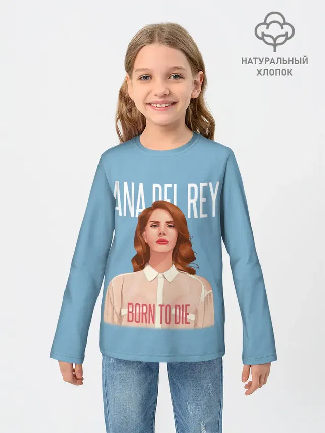 Детский лонгслив с принтом «Lana Del Rey — LDR Born to die»
