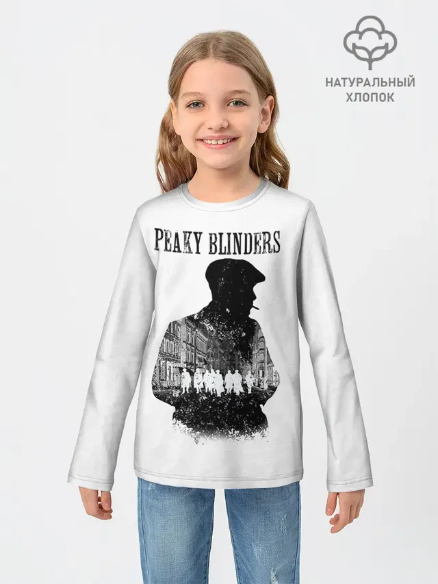 Детский лонгслив с принтом «Thomas Shelby Peaky Blinders»