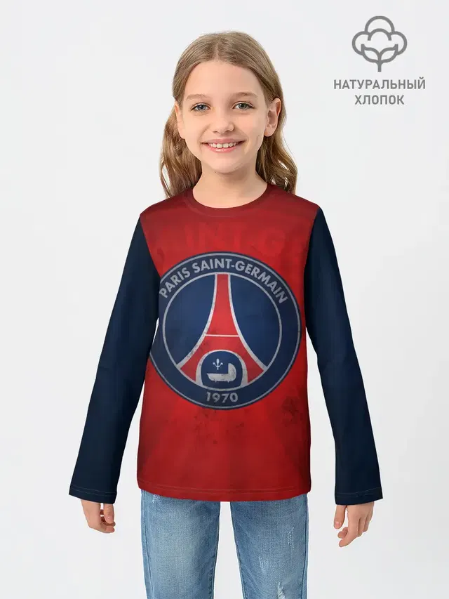 Детский лонгслив с принтом «Paris Saint-Germain»