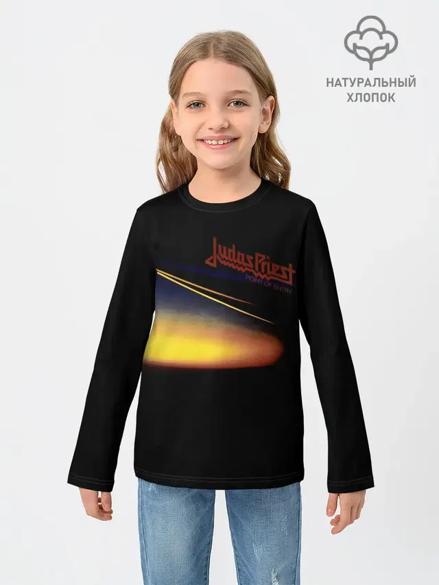 Детский лонгслив с принтом «Point of Entry — Point of Entry - Judas Priest»
