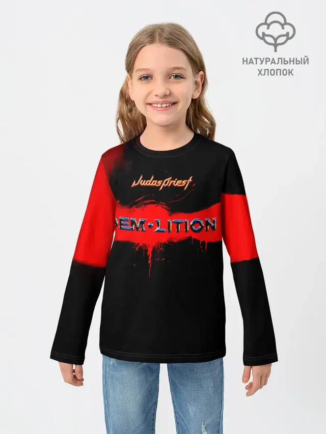 Детский лонгслив с принтом «Demolition - Judas Priest»