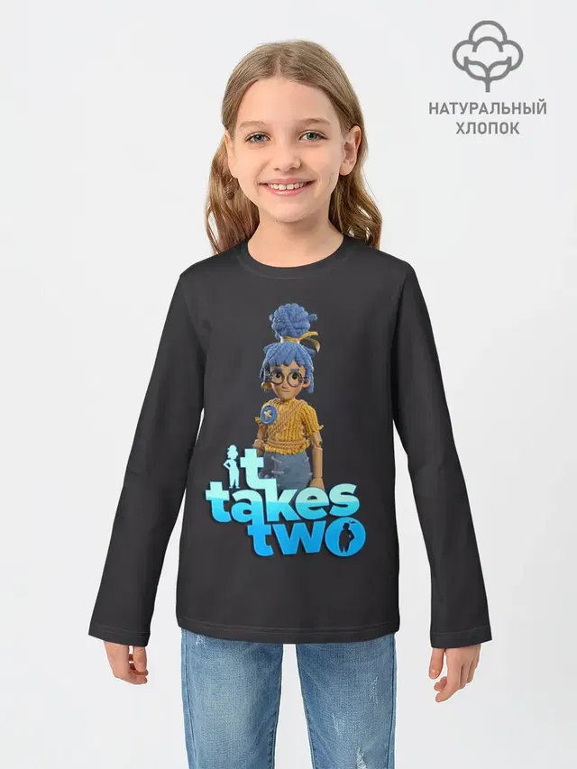 Детский лонгслив с принтом «It takes two — It Takes Two Мэй»