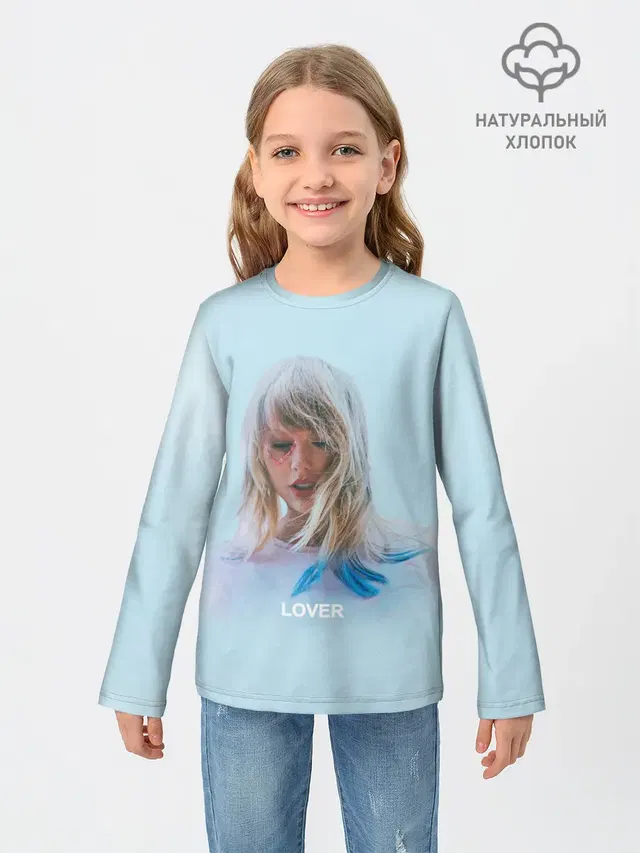 Детский лонгслив с принтом «Taylor Swift — TS Lover»
