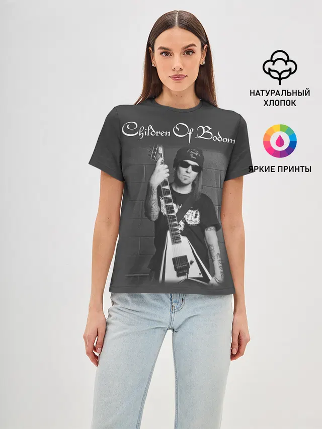Женская базовая футболка с принтом «Children of Bodom — Children of Bodom 37»