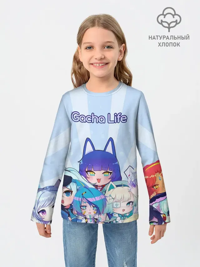 Детский лонгслив с принтом «Gacha Club — Gacha Club Character»