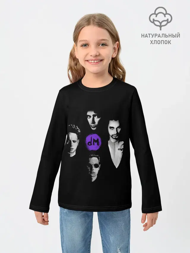 Детский лонгслив с принтом «Depeche Mode — Depeche mode band»