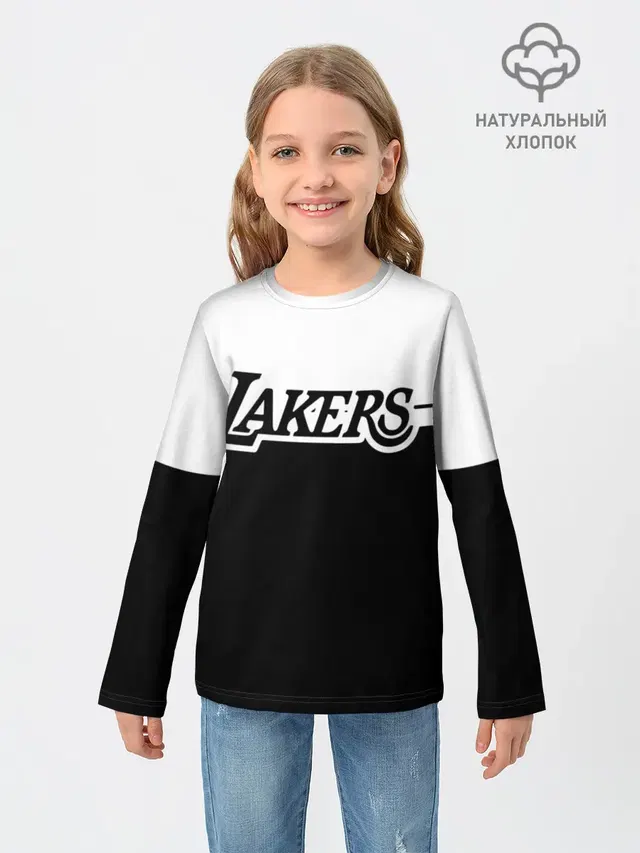 Детский лонгслив с принтом «Лейкерс — Kobe Bryant - Los Angeles Lakers.»