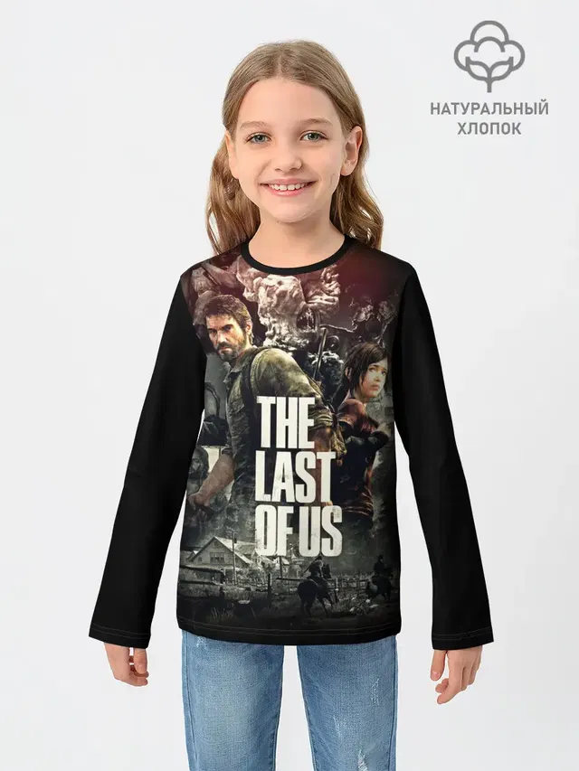 Детский лонгслив с принтом «Clicker — THE LAST OF US ЩЕЛКУНЫ»
