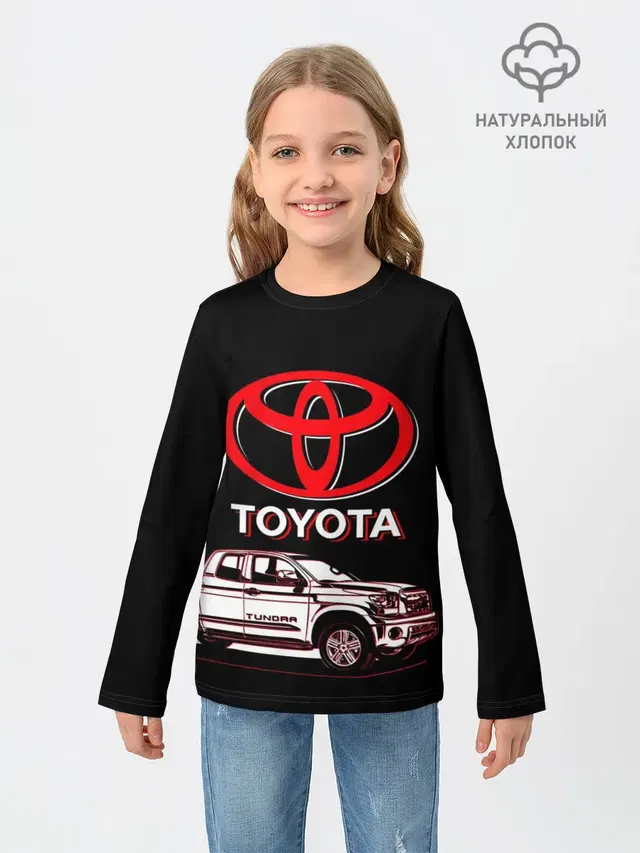 Детский лонгслив с принтом «Тойота — Tundra - Toyota»