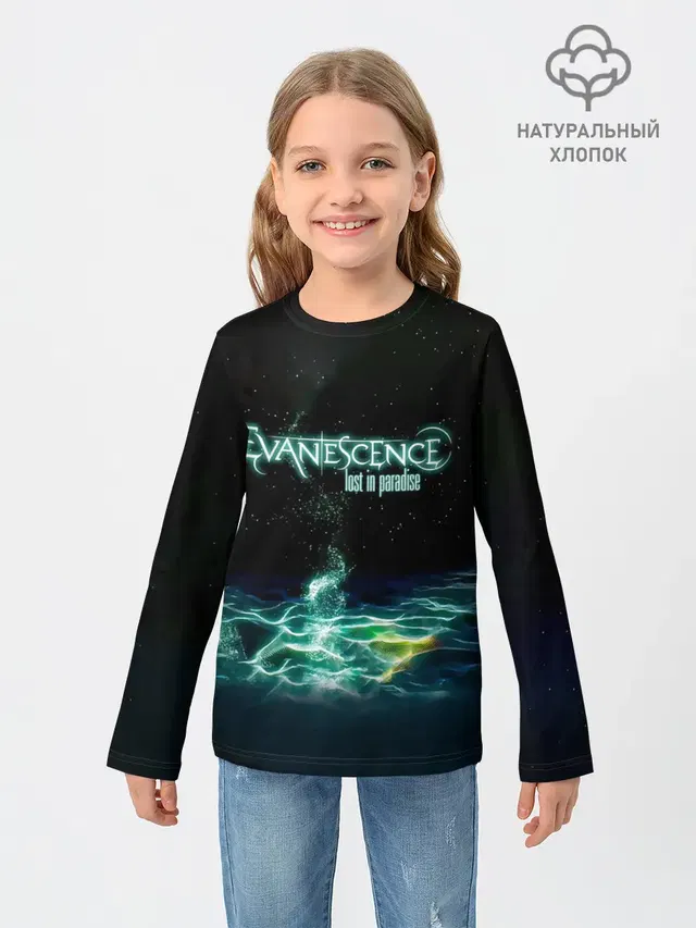 Детский лонгслив с принтом «Evanescence — Evanescence lost in paradise»