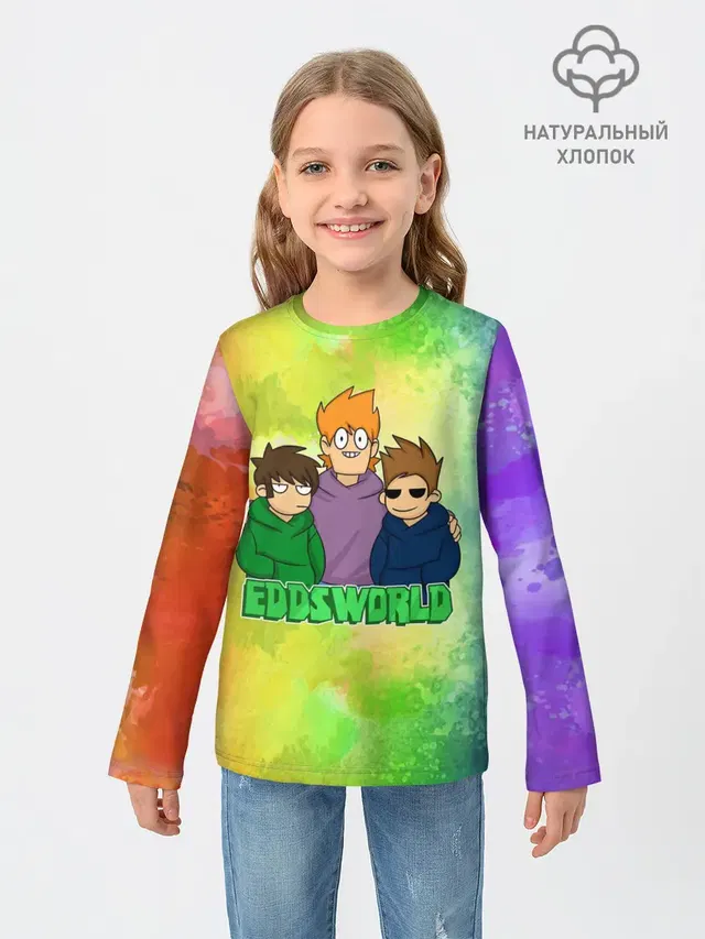 Детский лонгслив с принтом «Eddsworld — EDDSWORLD 3»