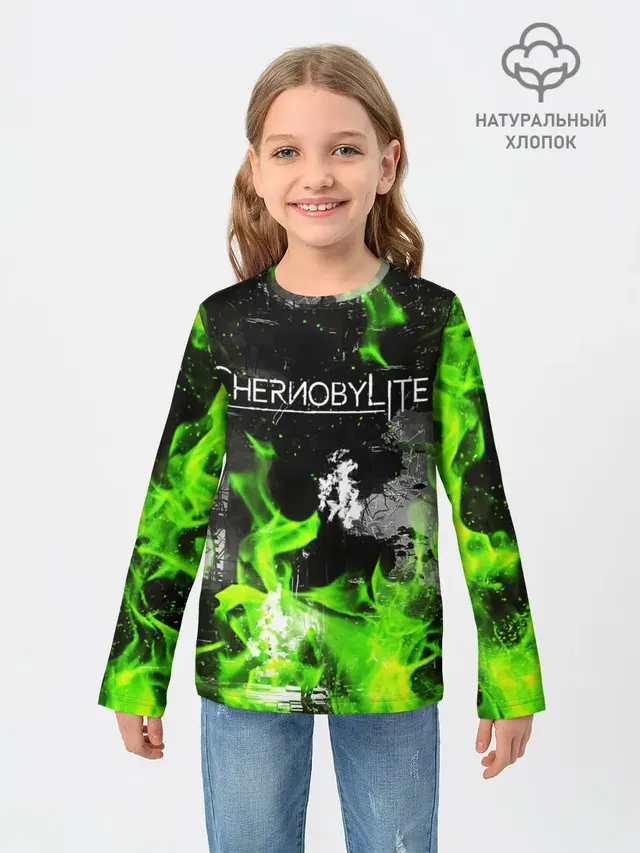 Детский лонгслив с принтом «Chernobylite»