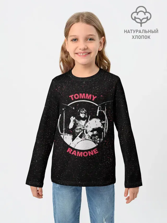Детский лонгслив с принтом «Ramones — Tommy Ramone»