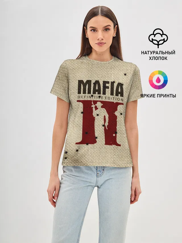 Женская базовая футболка с принтом «Разные игры — Mafia 2»