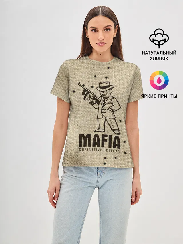 Женская базовая футболка с принтом «Разные игры — Mafia 2»