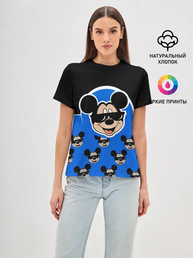 Женская базовая футболка с принтом «Disney.Микки Маус»