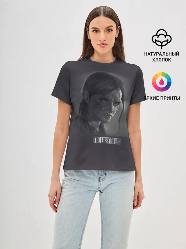 Женская базовая футболка с принтом «Portrait»