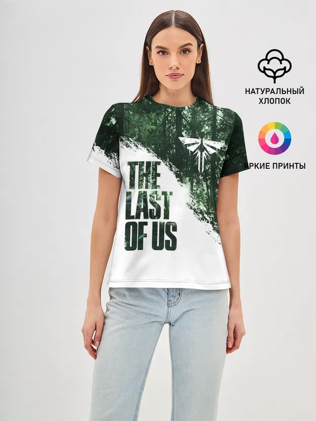 Женская базовая футболка с принтом «Forest — THE LAST OF US 2 ЦИКАДЫ»